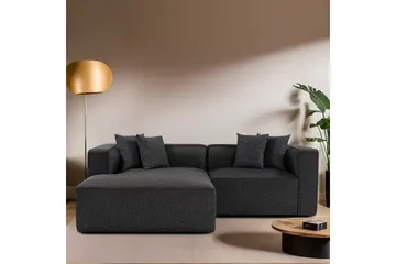 Abbas 4-sits Soffa med Divan - Antracit - Möbler - Soffa - Divansoffa & schäslongsoffa - 4 sits soffa med divan