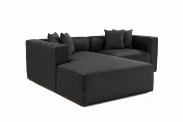 Abbas 4-sits Soffa med Divan - Antracit - Möbler - Soffa - Divansoffa & schäslongsoffa - 4 sits soffa med divan