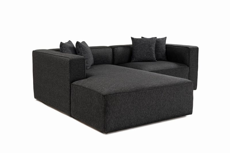 Abbas 4-sits Soffa med Divan - Antracit - Möbler - Soffa - Divansoffa & schäslongsoffa - 4 sits soffa med divan