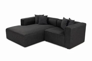 Abbas 4-sits Soffa med Divan - Antracit - Möbler - Soffa - Divansoffa & schäslongsoffa - 4 sits soffa med divan