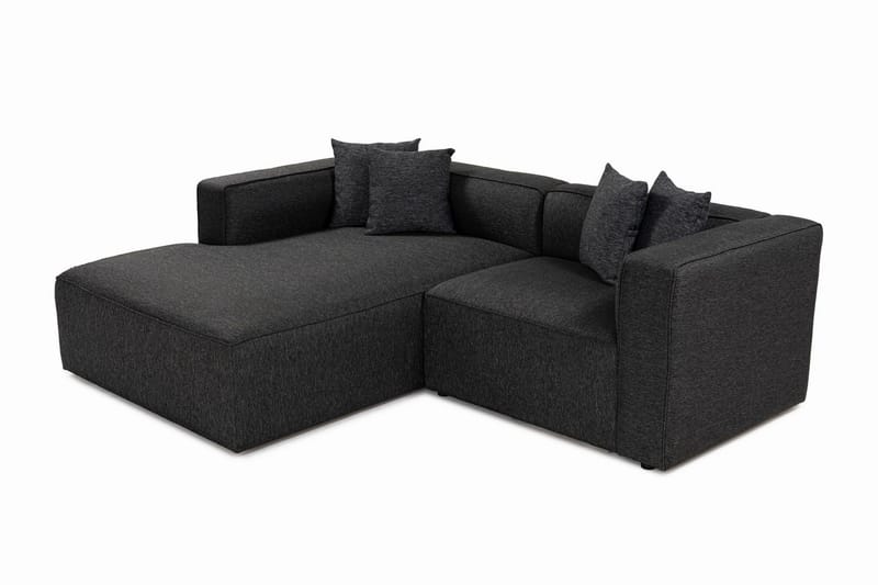 Abbas 4-sits Soffa med Divan - Antracit - Möbler - Soffa - Divansoffa & schäslongsoffa - 4 sits soffa med divan
