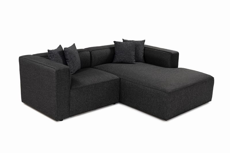 Abbas 4-sits Soffa med Divan - Antracit - Möbler - Soffa - Divansoffa & schäslongsoffa - 4 sits soffa med divan