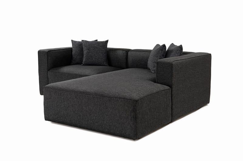 Abbas 4-sits Soffa med Divan - Antracit - Möbler - Soffa - Divansoffa & schäslongsoffa - 4 sits soffa med divan