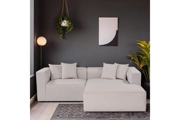 Abbas 4-sits Soffa med Divan - Ecru - Möbler - Soffa - Divansoffa & schäslongsoffa - 4 sits soffa med divan