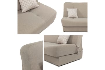 Abron Soffa 3-sits - Beige - Möbler - Soffa - Bäddsoffa - 3 sits bäddsoffa