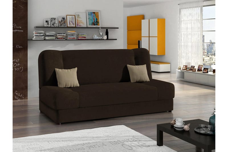 Abron Soffa 3-sits - Brun/Beige - Möbler - Soffa - Bäddsoffa - 3 sits bäddsoffa