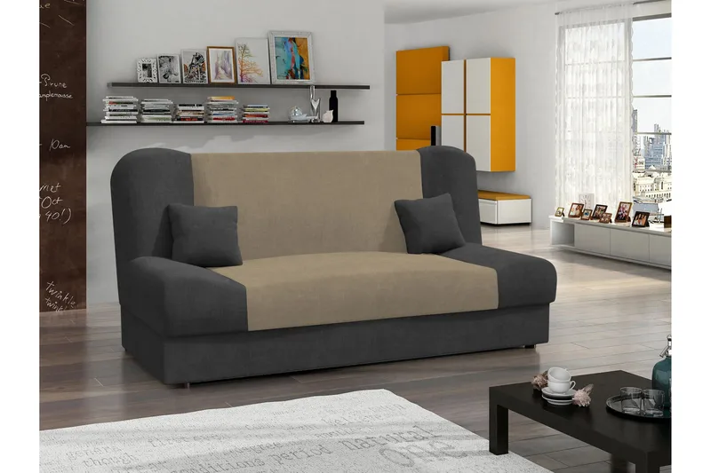 Abron Soffa 3-sits - Grå/Beige - Möbler - Soffa - Bäddsoffa - 3 sits bäddsoffa
