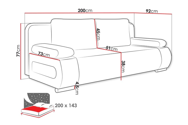 Adelma Soffa 3-sits - Gul - Möbler - Soffa - Sammetssoffa