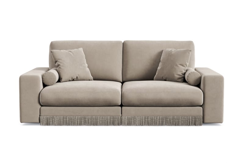Adelsö by Gynning 3-sits Djup Sammetssoffa - Beige - Möbler - Soffa - 3 sits soffa