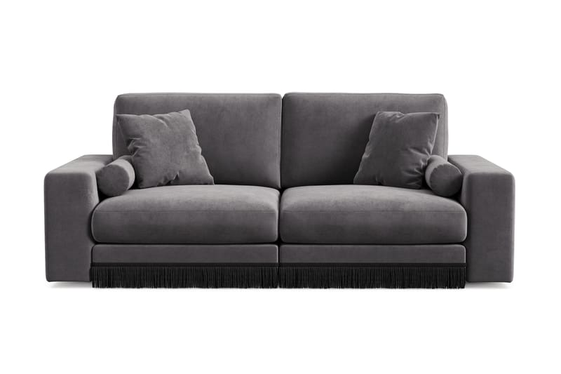 Adelsö by Gynning 3-sits Djup Sammetssoffa - Mörkgrå - Möbler - Soffa - 3 sits soffa