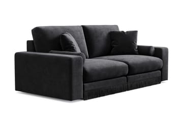Adelsö by Gynning 3-sits Djup Sammetssoffa - Svart - Möbler - Soffa - 3 sits soffa
