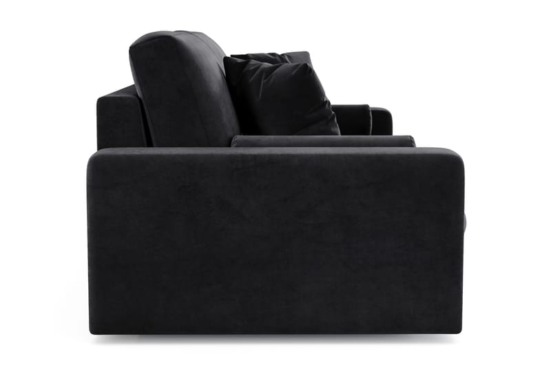 Adelsö by Gynning 3-sits Djup Sammetssoffa - Svart - Möbler - Soffa - 3 sits soffa
