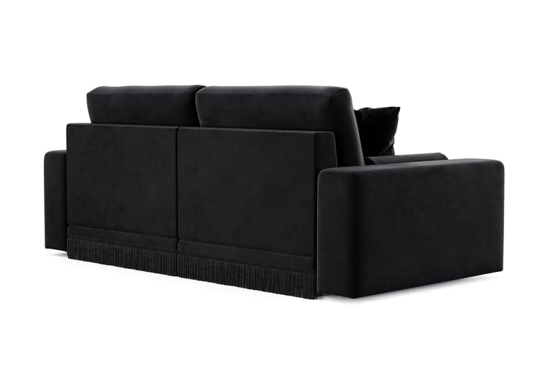 Adelsö by Gynning 3-sits Djup Sammetssoffa - Svart - Möbler - Soffa - 3 sits soffa