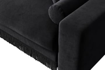Adelsö by Gynning 3-sits Djup Sammetssoffa - Svart - Möbler - Soffa - 3 sits soffa
