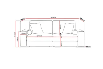 Adelsö by Gynning 3-sits Djup Soffa i bred Manchester - Beige - Möbler - Soffa - 3 sits soffa