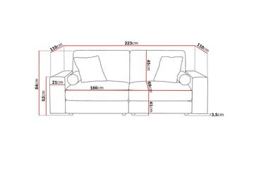 Adelsö by Gynning 3-sits Djup Soffa i bred Manchester - Greige - Möbler - Soffa - 3 sits soffa