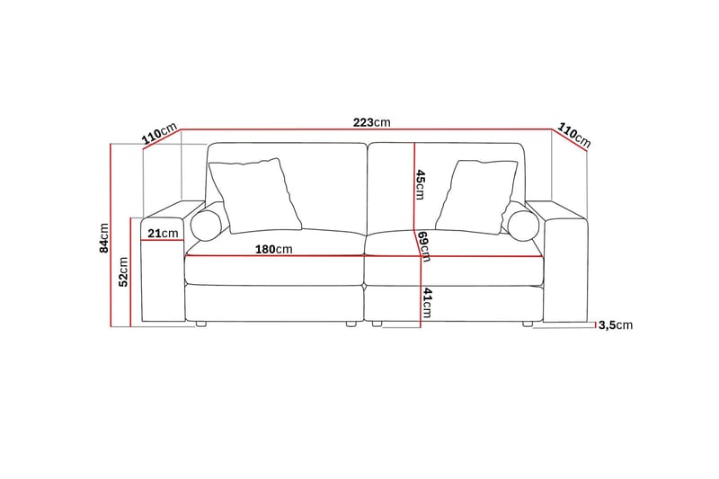 Adelsö by Gynning 3-sits Djup Soffa i bred Manchester - Greige - Möbler - Soffa - 3 sits soffa
