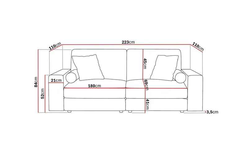 Adelsö by Gynning 3-sits Djup Soffa i Tyg - Grön - Möbler - Soffa - 3 sits soffa