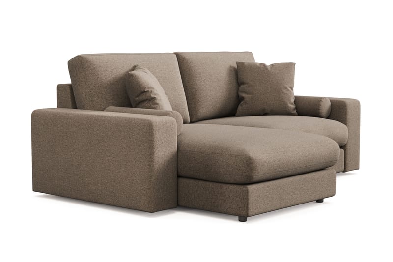 Adelsö by Gynning 3-sits Vändbar L-formad Djup Divansoffa i Tyg - Brun - Möbler - Soffa - Divansoffa & schäslongsoffa - 3 sits soffa med divan