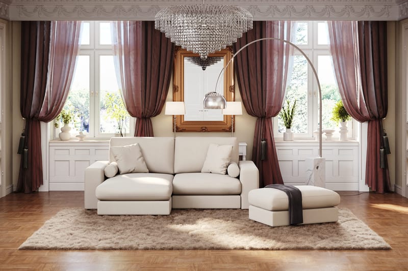 Adelsö by Gynning 3-sits Vändbar L-formad Djup Divansoffa i Tyg - Ljusbeige - Möbler - Soffa - Divansoffa & schäslongsoffa - 3 sits soffa med divan