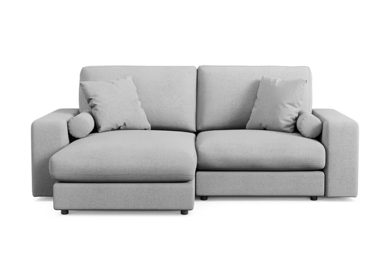 Adelsö by Gynning 3-sits Vändbar L-formad Djup Divansoffa i Tyg, Ljusgrå