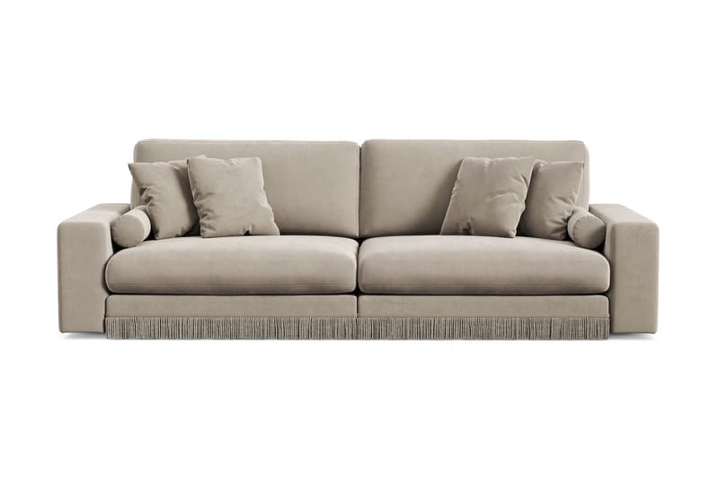 Adelsö by Gynning 4-sits Djup Sammetssoffa - Beige - Möbler - Soffa - 4 sits soffa