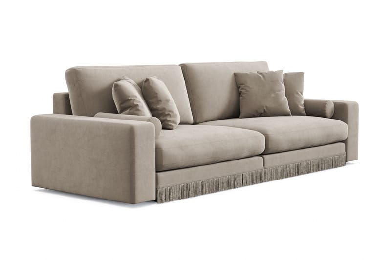 Adelsö by Gynning 4-sits Djup Sammetssoffa - Beige - Möbler - Soffa - 4 sits soffa