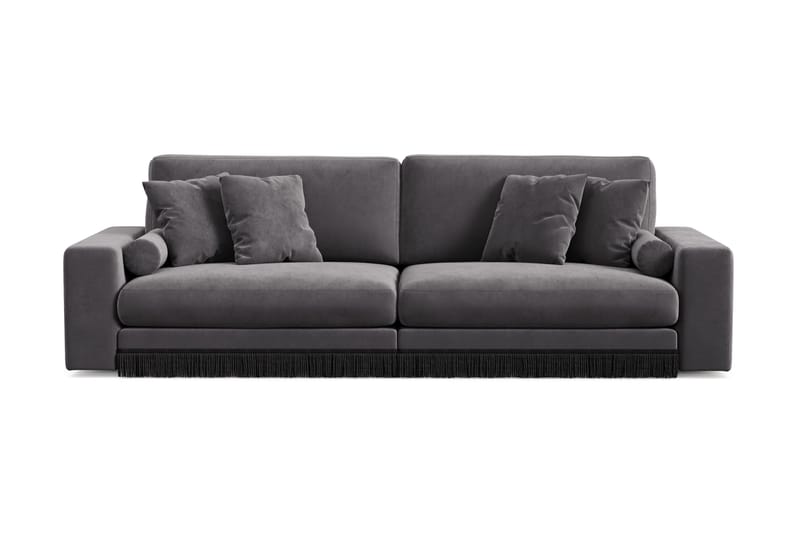Adelsö by Gynning 4-sits Djup Sammetssoffa - Mörkgrå - Möbler - Soffa - 4 sits soffa