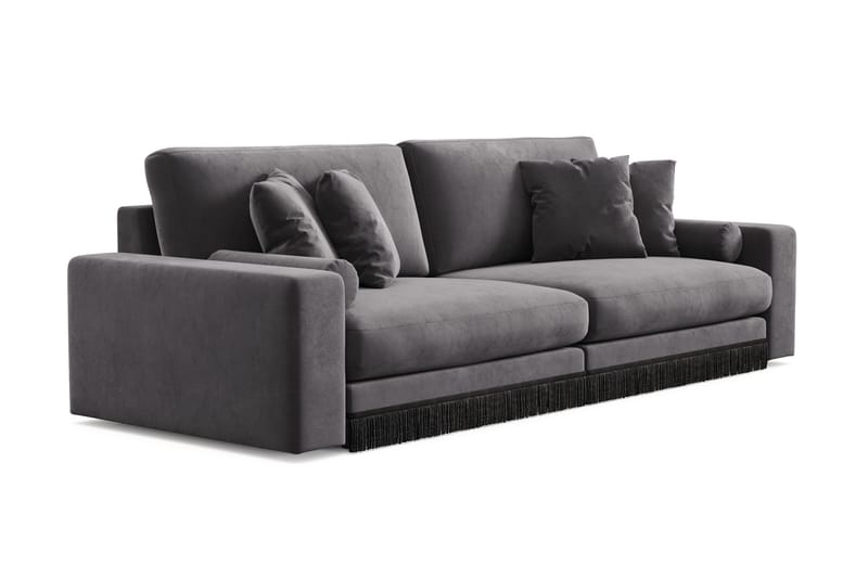 Adelsö by Gynning 4-sits Djup Sammetssoffa - Mörkgrå - Möbler - Soffa - 4 sits soffa