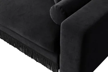 Adelsö by Gynning 4-sits Djup Sammetssoffa - Svart - Möbler - Soffa - 4 sits soffa