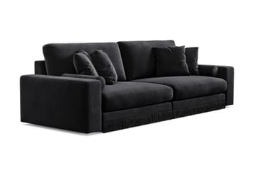 Adelsö by Gynning 4-sits Djup Sammetssoffa - Svart - Möbler - Soffa - 4 sits soffa