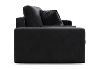 Adelsö by Gynning 4-sits Djup Sammetssoffa - Svart - Möbler - Soffa - 4 sits soffa