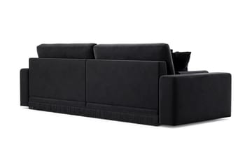 Adelsö by Gynning 4-sits Djup Sammetssoffa - Svart - Möbler - Soffa - 4 sits soffa