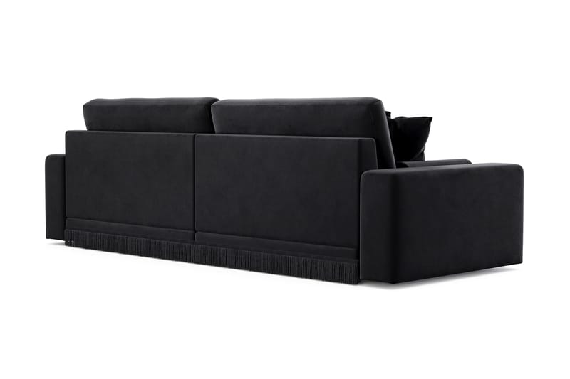 Adelsö by Gynning 4-sits Djup Sammetssoffa - Svart - Möbler - Soffa - 4 sits soffa