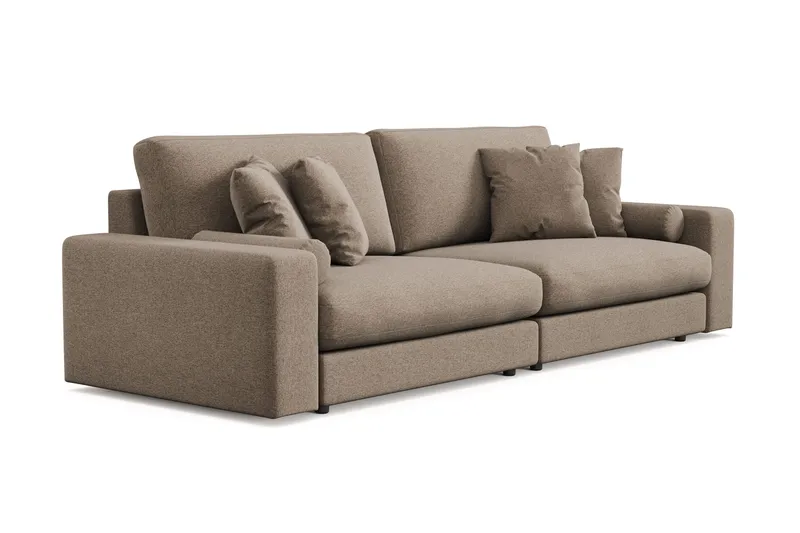 Adelsö by Gynning 4-sits Djup Soffa i Tyg - Brun - Möbler - Soffa - 4 sits soffa