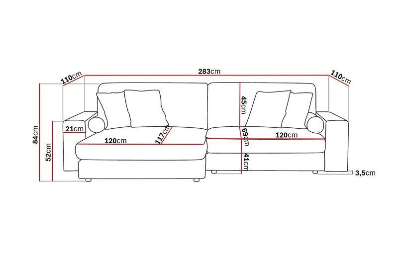 Adelsö by Gynning 4-sits Vändbar L-formad Djup Divansoffa i Sammet - Svart - Möbler - Soffa - Divansoffa & schäslongsoffa - 4 sits soffa med divan