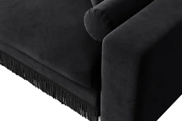 Adelsö by Gynning 4-sits Vändbar L-formad Djup Divansoffa i Sammet - Svart - Möbler - Soffa - Divansoffa & schäslongsoffa - 4 sits soffa med divan