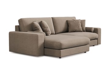 Adelsö by Gynning 4-sits Vändbar L-formad Djup Divansoffa i Tyg - Brun - Möbler - Soffa - Divansoffa & schäslongsoffa - 4 sits soffa med divan