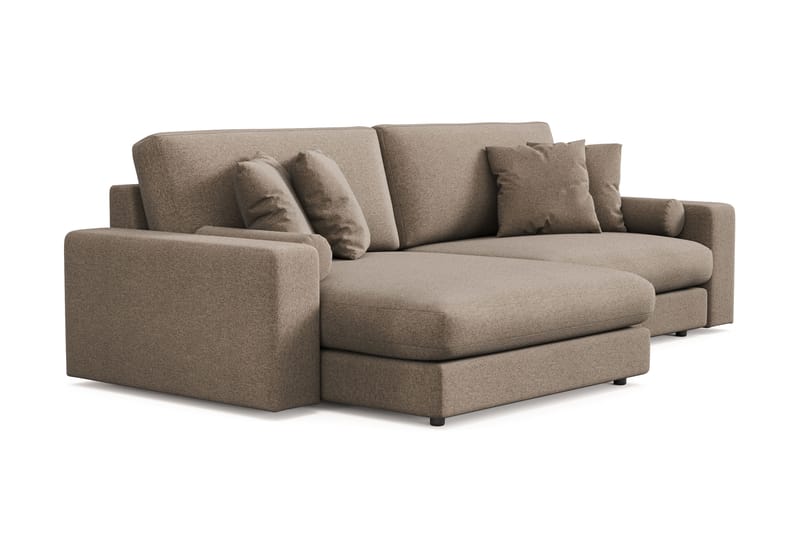 Adelsö by Gynning 4-sits Vändbar L-formad Djup Divansoffa i Tyg - Brun - Möbler - Soffa - Divansoffa & schäslongsoffa - 4 sits soffa med divan