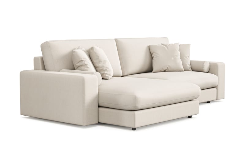 Adelsö by Gynning 4-sits Vändbar L-formad Djup Divansoffa i Tyg - Ljusbeige - Möbler - Soffa - Divansoffa & schäslongsoffa - 4 sits soffa med divan