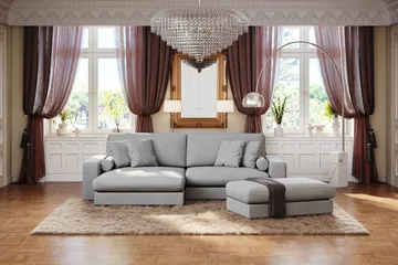 Adelsö by Gynning 4-sits Vändbar L-formad Djup Divansoffa i Tyg - Ljusgrå - Möbler - Soffa - Divansoffa & schäslongsoffa - 4 sits soffa med divan