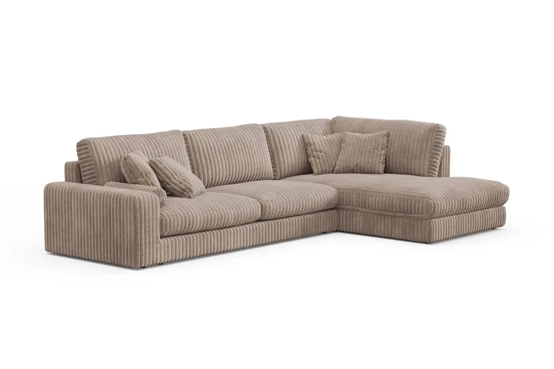 Adelsö by Gynning 5-sits Högervänd Djup Soffa med Divan i Manchester - Greige - Möbler - Soffa - Divansoffa & schäslongsoffa
