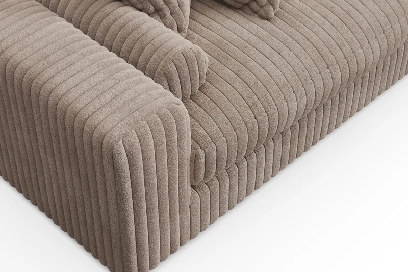 Adelsö by Gynning 5-sits Högervänd Djup Soffa med Divan i Manchester - Greige - Möbler - Soffa - Divansoffa & schäslongsoffa