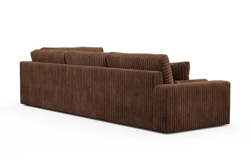 Adelsö by Gynning 5-sits Högervänd Djup Soffa med Divan i Manchester - Mörkbrun - Möbler - Soffa - Divansoffa & schäslongsoffa