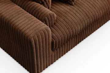Adelsö by Gynning 5-sits Högervänd Djup Soffa med Divan i Manchester - Mörkbrun - Möbler - Soffa - Divansoffa & schäslongsoffa