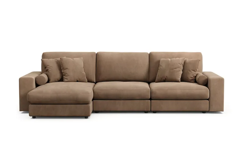 Adelsö by Gynning 5-sits Vändbar L-formad Djup Divansoffa i Manchester - Brun - Möbler - Soffa - Divansoffa & schäslongsoffa