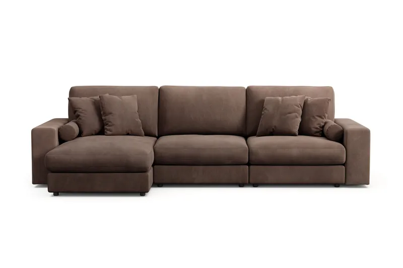 Adelsö by Gynning 5-sits Vändbar L-formad Djup Divansoffa i Manchester - Brun - Möbler - Soffa - Divansoffa & schäslongsoffa