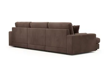 Adelsö by Gynning 5-sits Vändbar L-formad Djup Divansoffa i Manchester - Brun - Möbler - Soffa - Divansoffa & schäslongsoffa