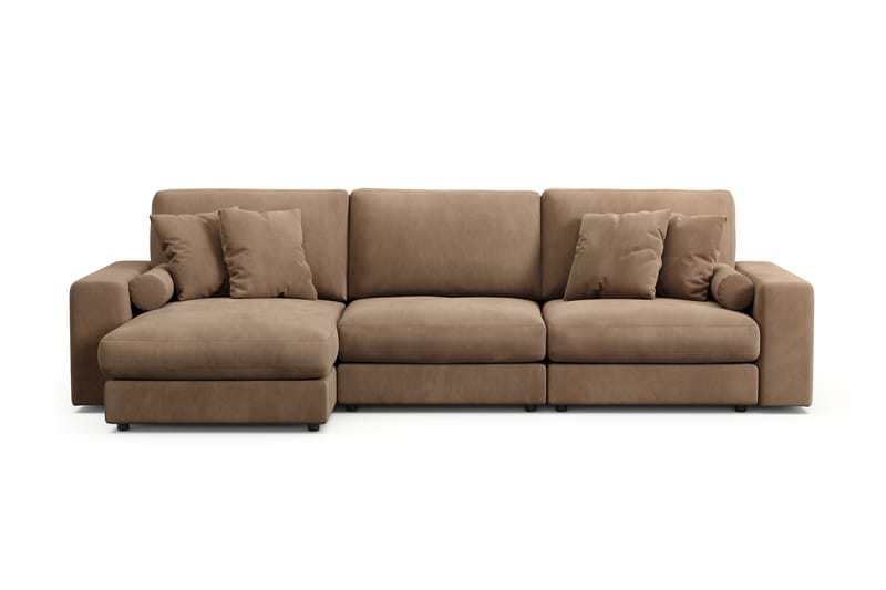 Adelsö by Gynning 5-sits Vändbar L-formad Djup Divansoffa i Manchester - Brun - Möbler - Soffa - Divansoffa & schäslongsoffa