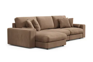 Adelsö by Gynning 5-sits Vändbar L-formad Djup Divansoffa i Manchester - Brun - Möbler - Soffa - Divansoffa & schäslongsoffa